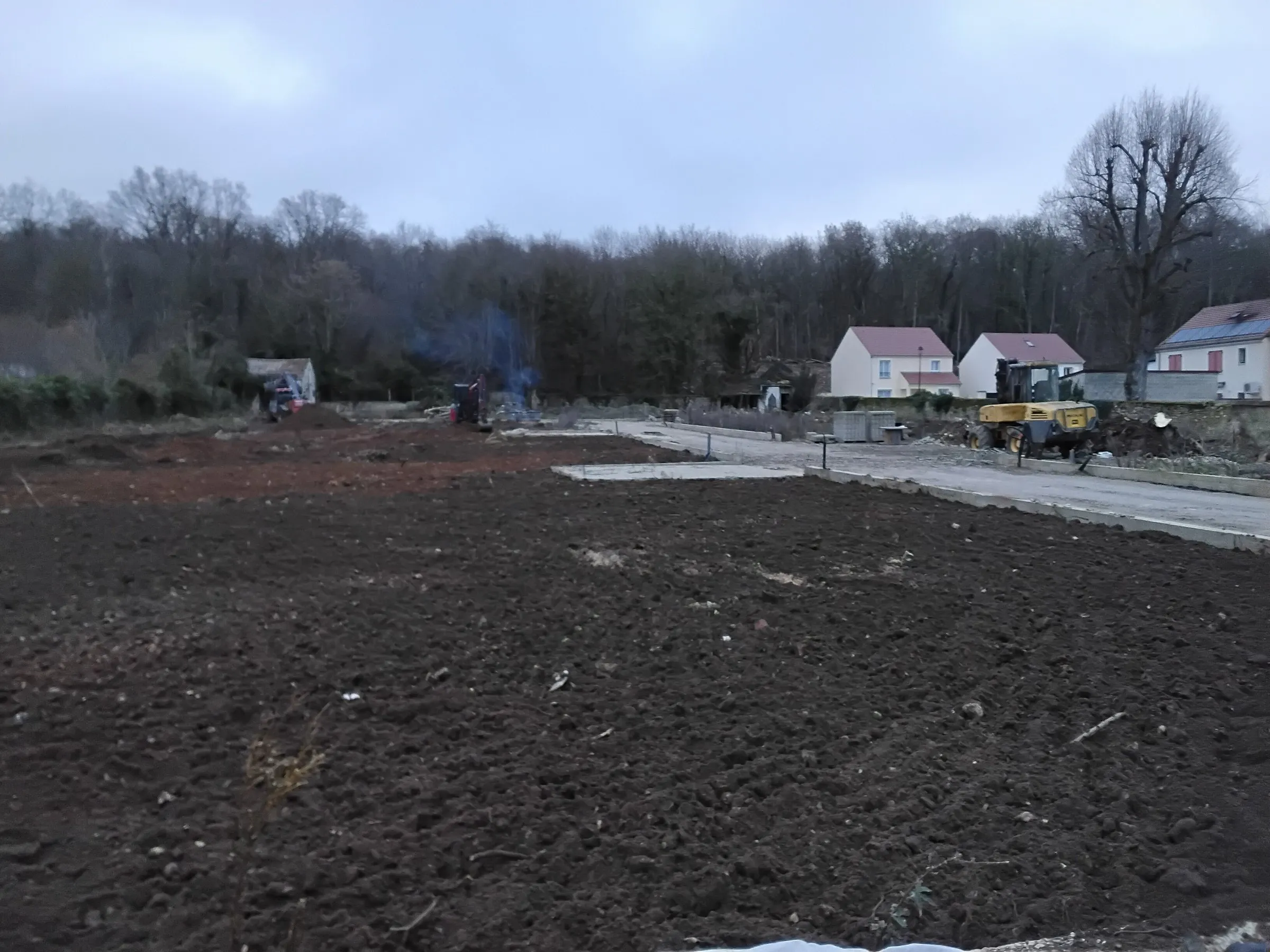 Boissettes : vue d’ensemble des lots en cours d’aménagement